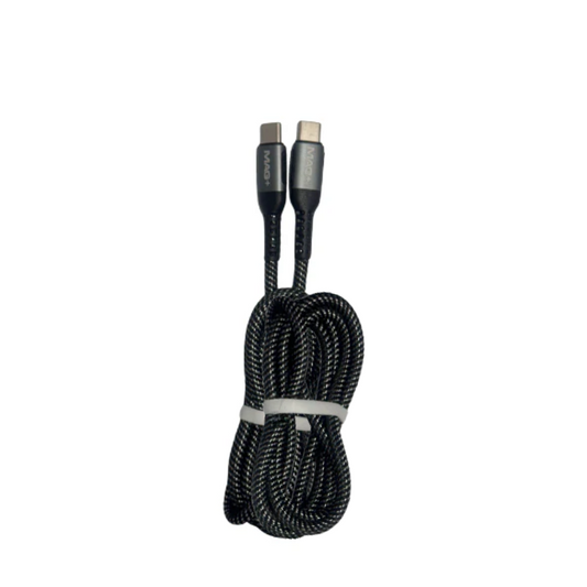 MAG+ C to C 100W 2M Nylon Braided Cable Black