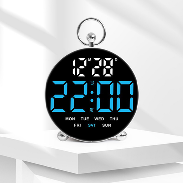 MAG+ Round Digital Alarm Clock With Date