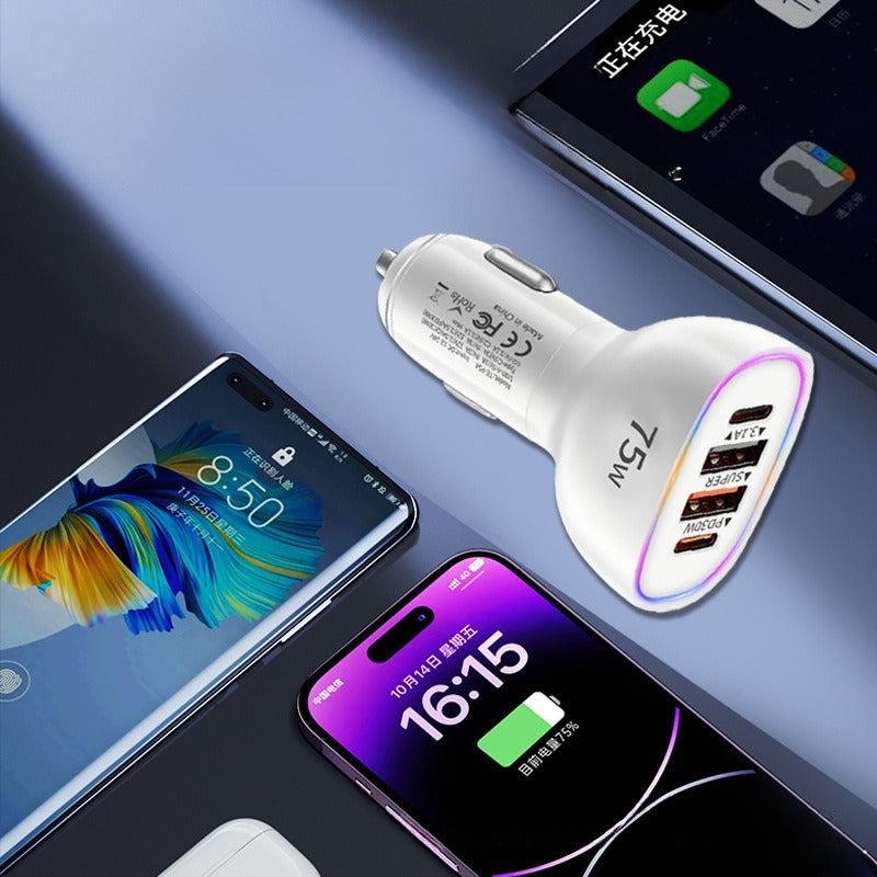 MAG+ 75W Car Charger 2 USB + 2 TC