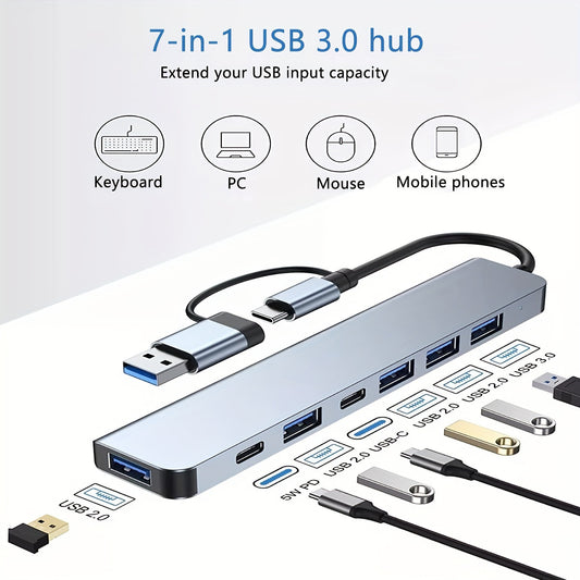 MAG+ 7 in 1 Dual USB Connector Hub