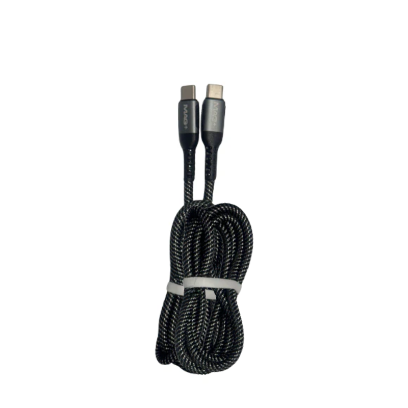 MAG+ C to C 100W 2M Nylon Braided Cable Black