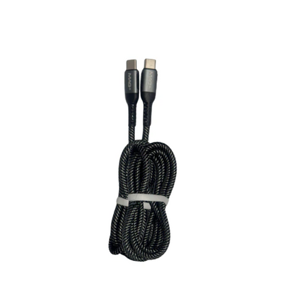 MAG+ C to C 100W 2M Nylon Braided Cable Black