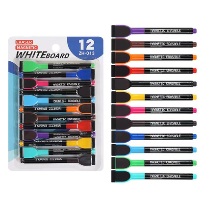 MAG+ 12pcs Magnetic Whiteboard Marker