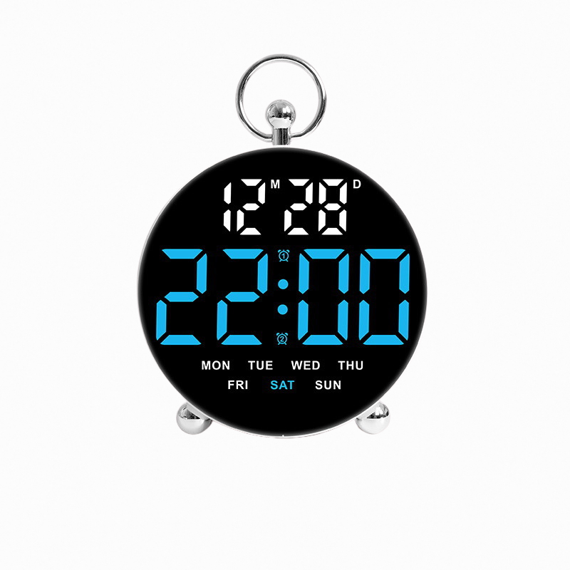 MAG+ Round Digital Alarm Clock With Date