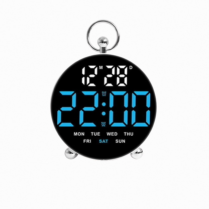 MAG+ Round Digital Alarm Clock With Date
