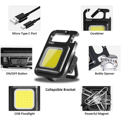 MAG+ COB Rechargeable Keychain Light 500mAh