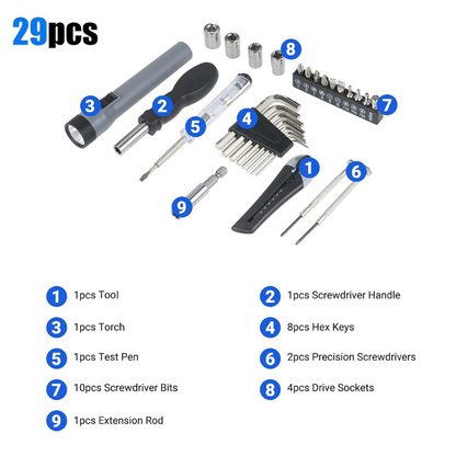 MAG+ 29 in 1 Wheel Tool Box
