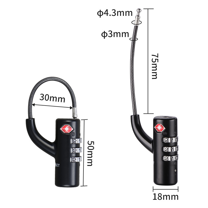 MAG+ TSA Cable Combination Lock