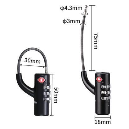 MAG+ TSA Cable Combination Lock