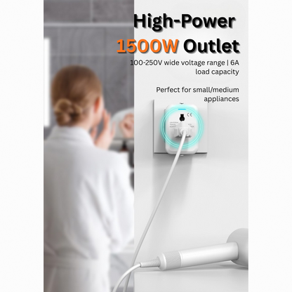 MAG+ Travel Adapter with USB A+C Charging Port White