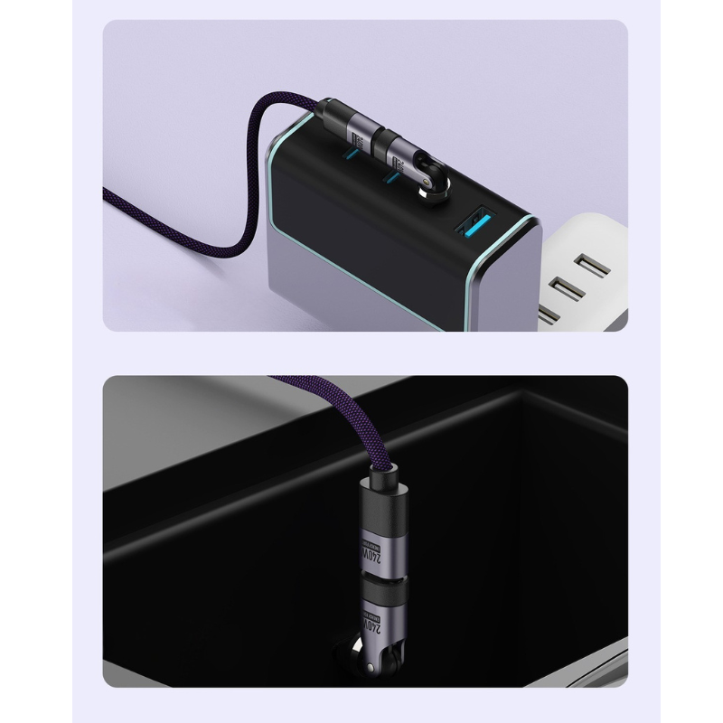 MAG+ 240w Type-C Magnetic Swivel Adaptor